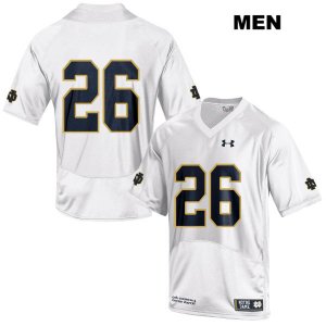 Notre Dame Fighting Irish Men's Temitope Agoro #26 White Under Armour No Name Authentic Stitched College NCAA Football Jersey DDW1599OO
